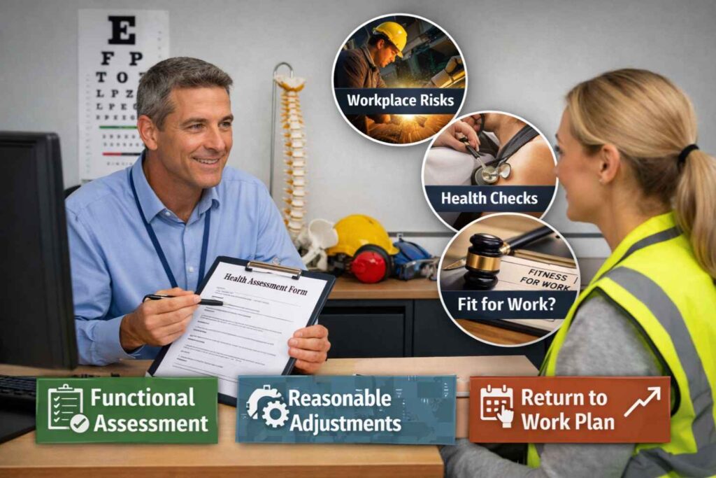 Fitness for work assessment UK appointment with occupational health professional